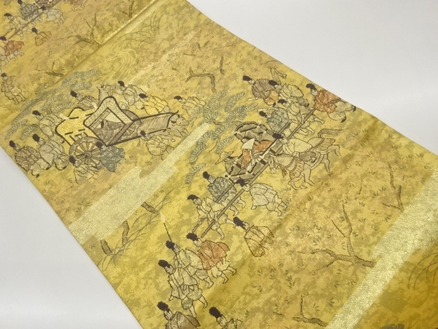 JAPANESE FUKURO OBI / WOVEN SCENERY OF KYOTO